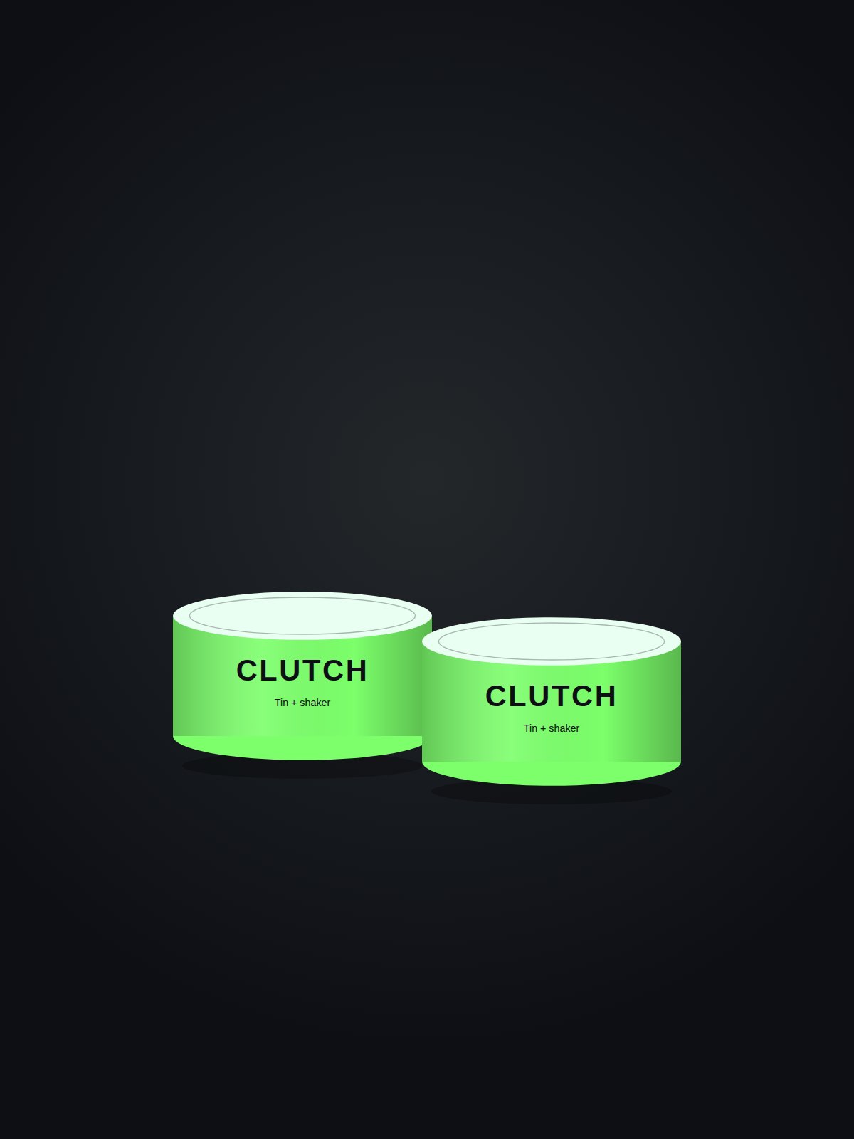Clutch Matcha: tin and shaker bundle
