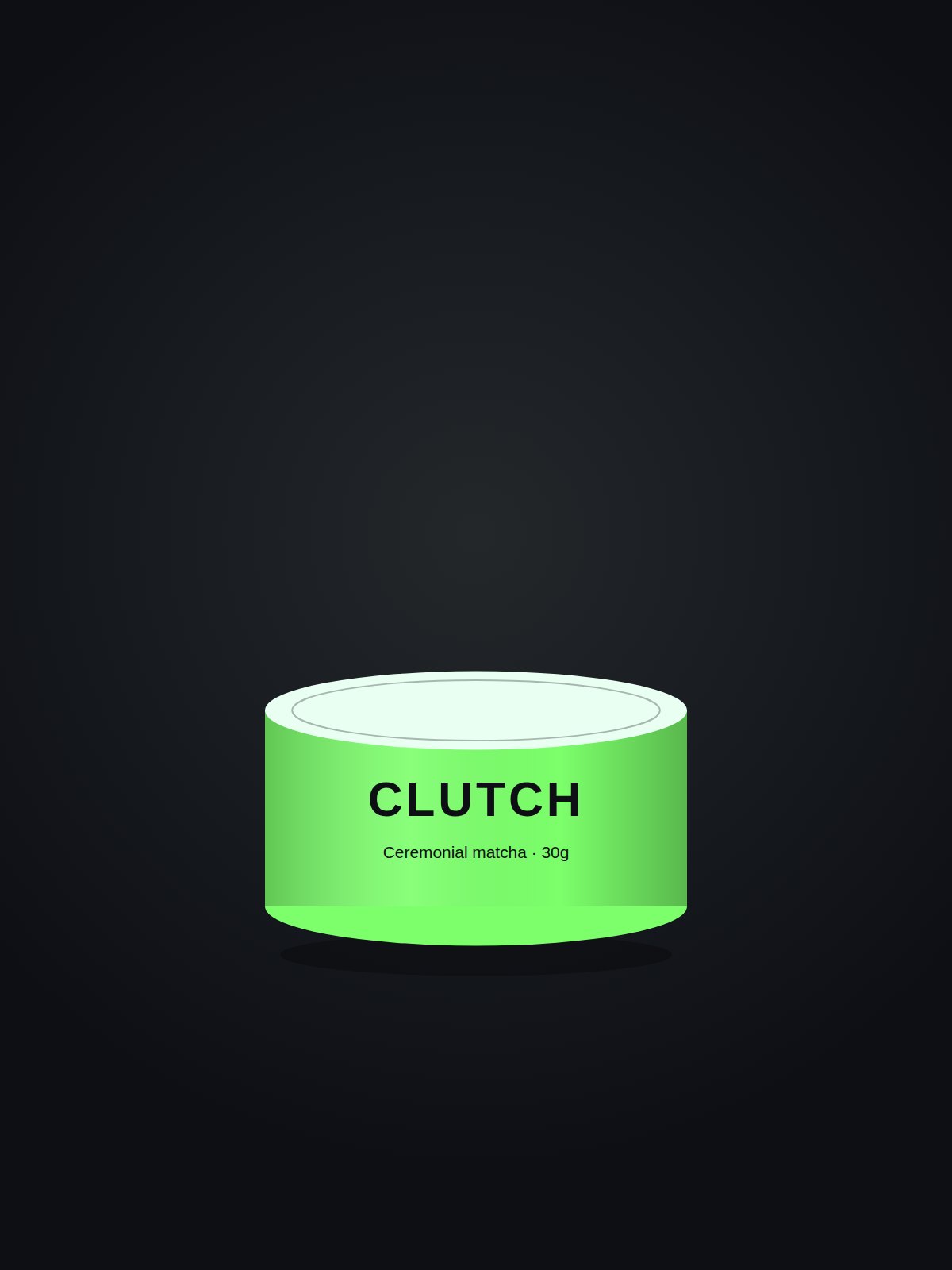 Clutch Matcha: ceremonial matcha, 30g tin